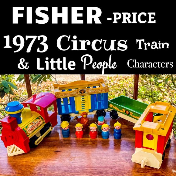 Fisher-Price Other - ⭐️HP⭐️VTG▪️FISHER PRICE▪️1973 Circus Train & Little People Characters